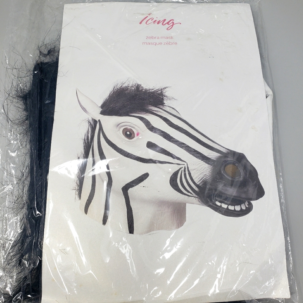 Icing Halloween Zebra Face Mask